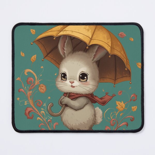 Item preview, Half rabbit, half mouse, with its yellow umbrella designed and sold by Art70shop.