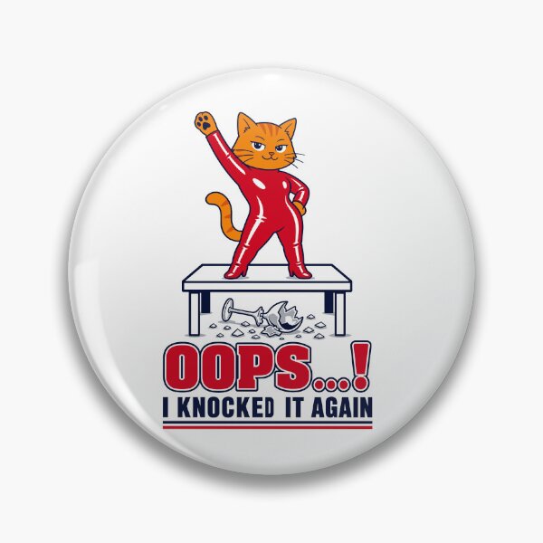 Item preview, Oops I Knocked It Again Funny Cat T-Shirt designed and sold by Pop Rewind HQ.
