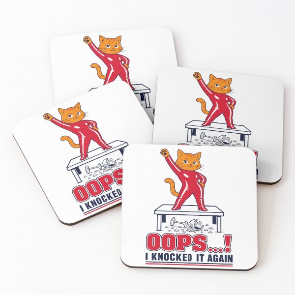 Item preview, Oops I Knocked It Again Funny Cat T-Shirt designed and sold by Pop Rewind HQ.
