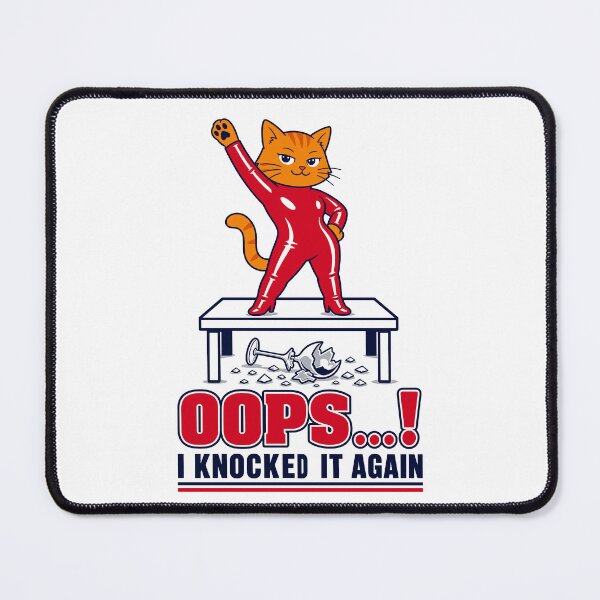 Item preview, Oops I Knocked It Again Funny Cat T-Shirt designed and sold by Pop Rewind HQ.