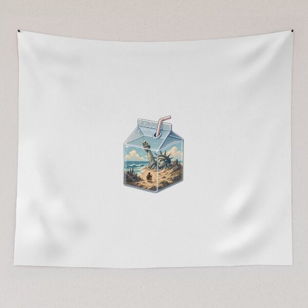 Item preview, Post-Apocalyptic Milk Carton – Statue of Liberty Pixel Art designed and sold by Anteverse.