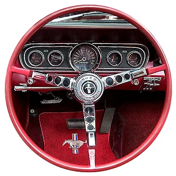 Artwork thumbnail, Red Steering Wheel by Retrorockit
