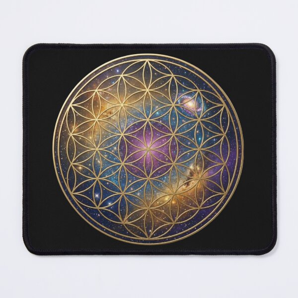 Item preview, Flower of Life Sacred Geometry - Golden Cosmic Galaxy Mandala designed and sold by KireaDesigns.