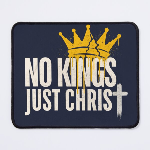 Item preview, No Kings, Just Christ – Bold Christian Statement Graphic with Crown & Cross designed and sold by Alt Christian.