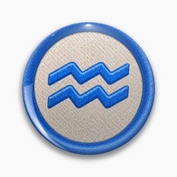 Item preview, Electric Blue Aquarius Wave Stitched Icon designed and sold by Fangtasia77.