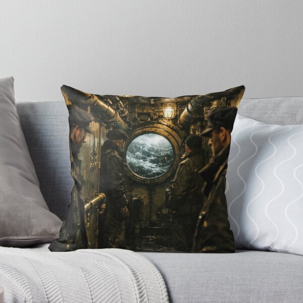Item preview,  Submarine Interior Porthole Stormy Sea War Film Poster designed and sold by Cine8.