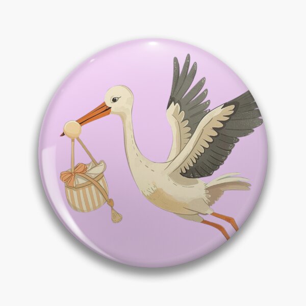 Item preview, Large stork carrying its basket designed and sold by Art70shop.