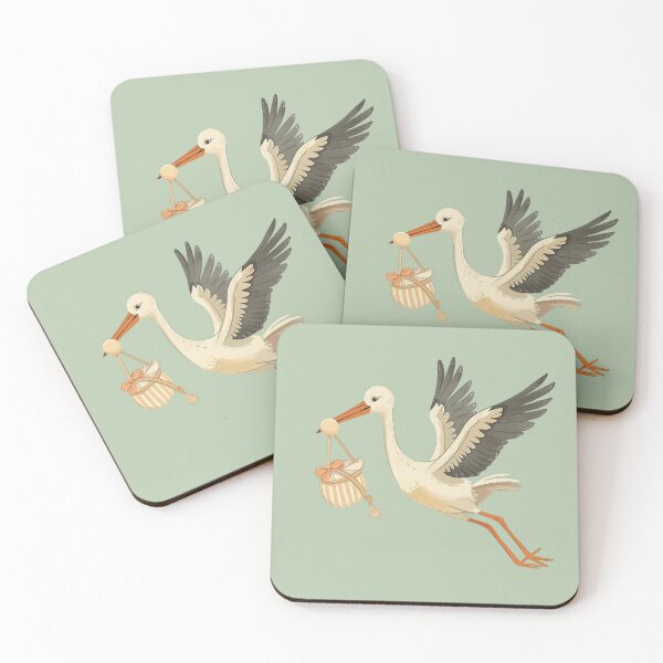 Item preview, Large stork carrying its basket designed and sold by Art70shop.