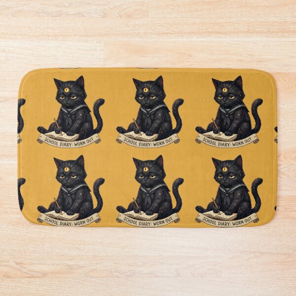 Item preview, Tired Three-Eyed Galaxy Cat - School Diary Worn Out designed and sold by TatyanaArt.