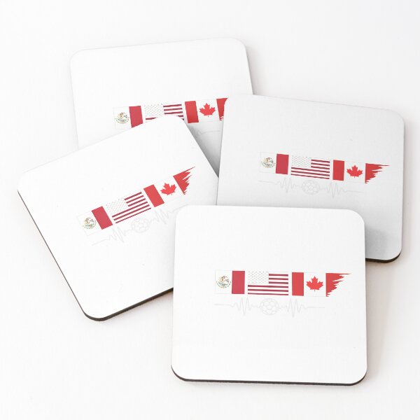Item preview, North America Soccer Heartbeat Flags 2026 Cup T-Shirt_82794888 designed and sold by kevincuellar.