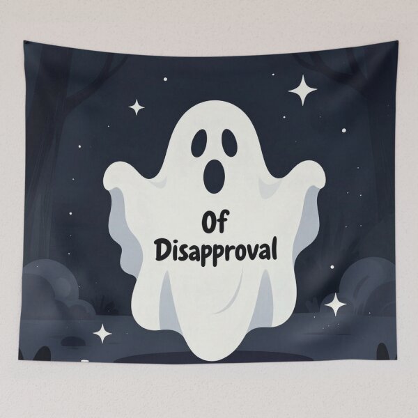 Item preview, Ghost of Disapproval at Night – Funny Sarcastic Spooky Ghost Design designed and sold by MerlinWear.