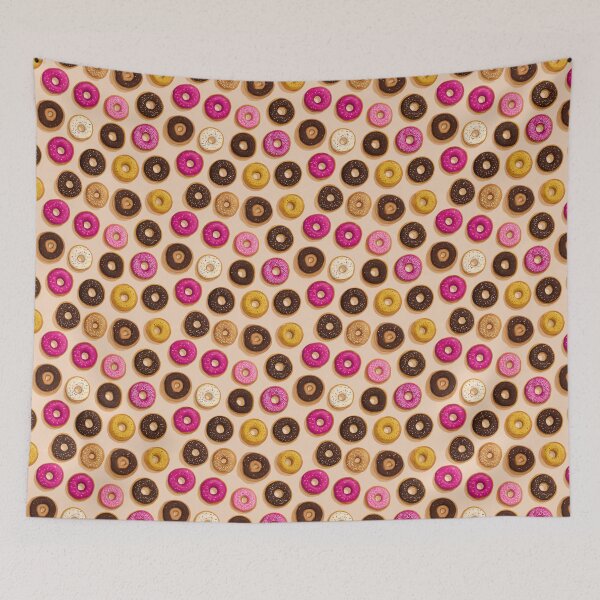Item preview, Vibrant Donut Pattern Sweet Treat Foodie Design designed and sold by NicolasGlowArt.