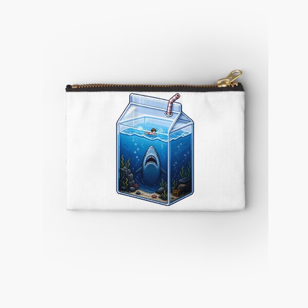 Item preview, Milk Carton Shark Pixel Art – Retro Ocean Scene designed and sold by Anteverse.