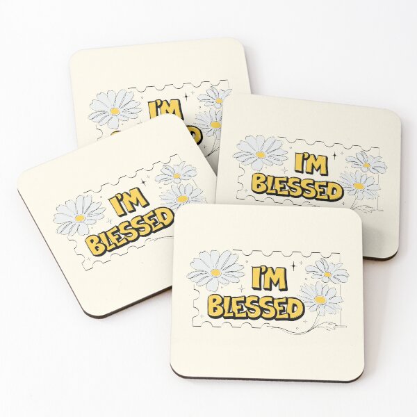 Item preview, I'm Blessed Daisy Flower Handlettering Positive Gratitude Quote designed and sold by eunikefebe.