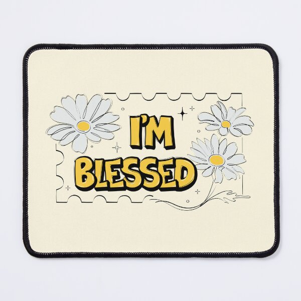Item preview, I'm Blessed Daisy Flower Handlettering Positive Gratitude Quote designed and sold by eunikefebe.