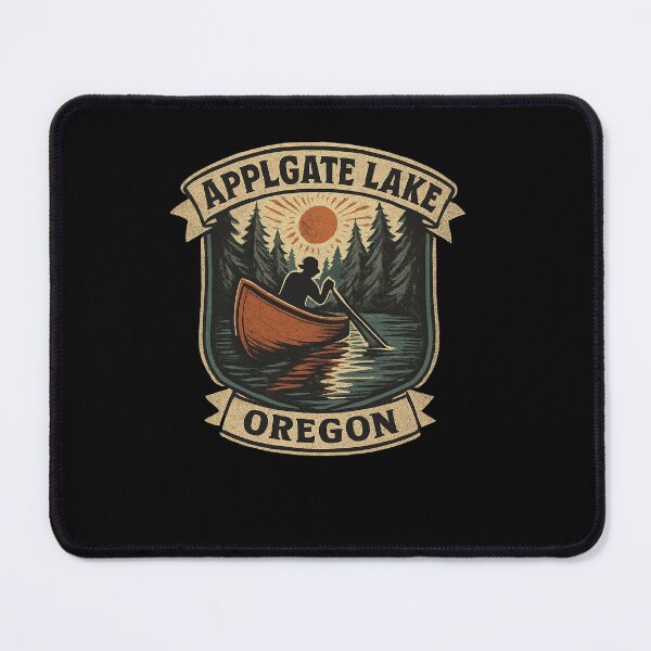 Item preview, Applegate Lake Canoe Sunset Badge designed and sold by SiarheiYur.