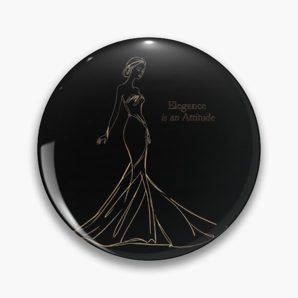 Item preview, Elegance Is An Attitude Minimal Line Art Feminine Chic Design designed and sold by YourTrendyTees.