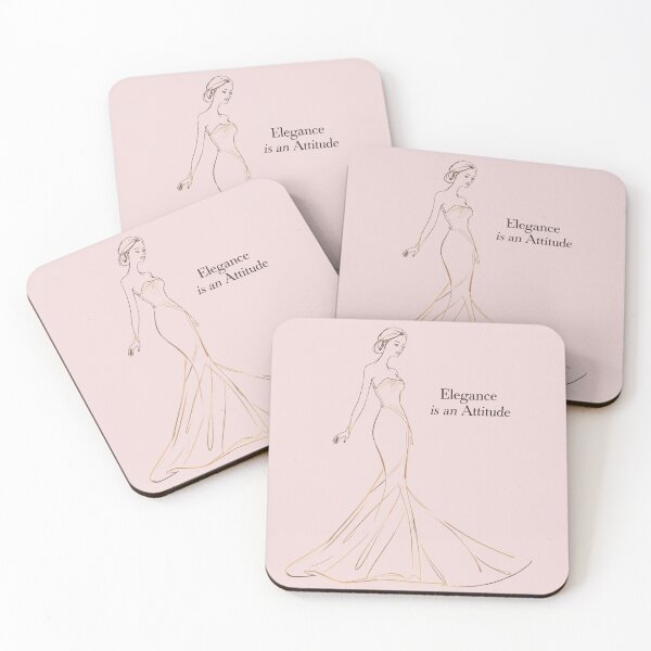 Item preview, Elegance Is An Attitude Minimal Line Art Feminine Chic Design designed and sold by YourTrendyTees.