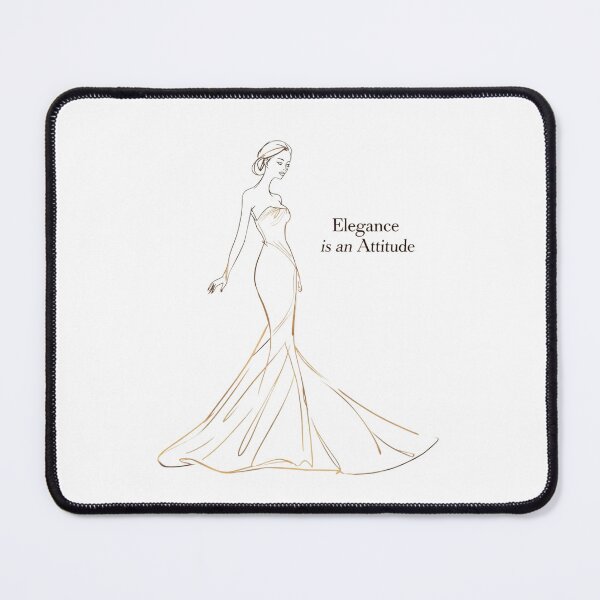 Item preview, Elegance Is An Attitude Minimal Line Art Feminine Chic Design designed and sold by YourTrendyTees.