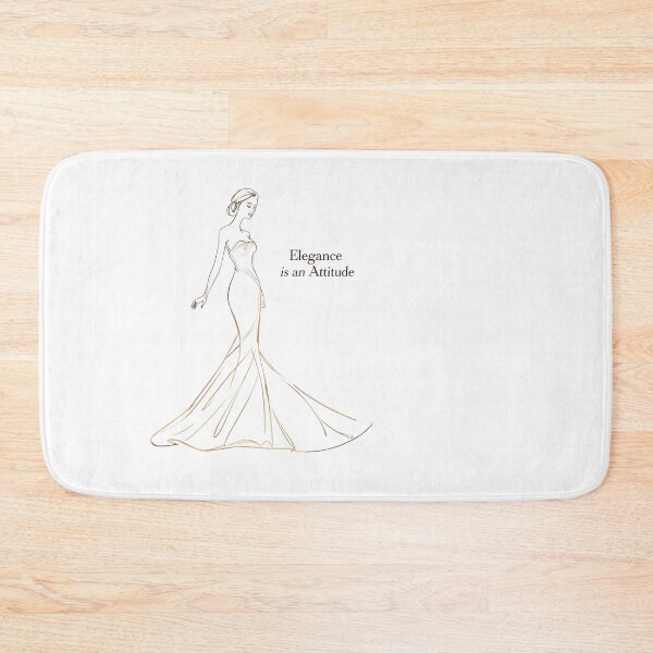 Item preview, Elegance Is An Attitude Minimal Line Art Feminine Chic Design designed and sold by YourTrendyTees.