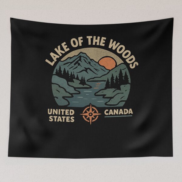 Item preview, Lake Of The Woods Compass Sunset designed and sold by SiarheiYur.