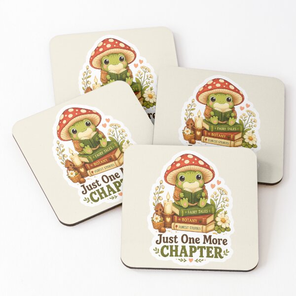 Item preview, Cottagecore Frog Reading Books Aesthetic Just One More Chapter designed and sold by Xemora.