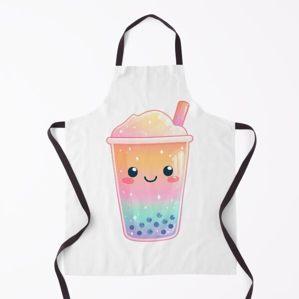 Item preview, Cute Colorful Boba Tea – Kawaii Bubble Tea Illustration designed and sold by BobaBunny76.