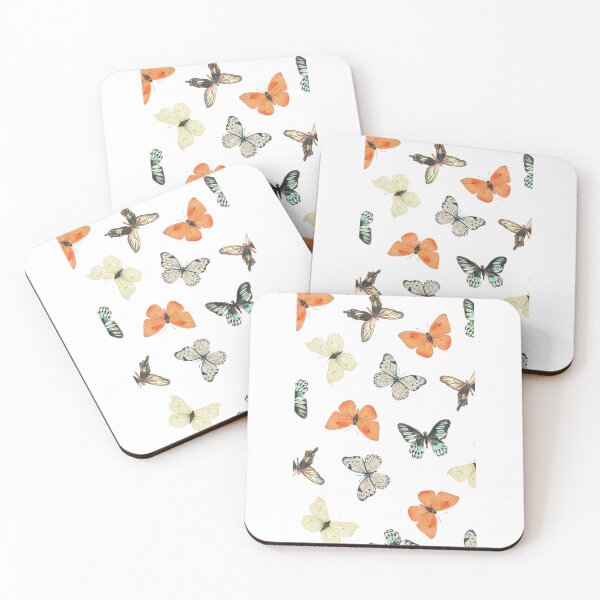 Item preview, Vintage Butterfly Pattern Aesthetic Wallpaper | Orange & Blue Butterfly Art designed and sold by PixelVibe Art.