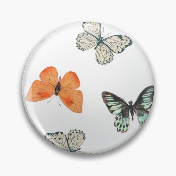 Item preview, Vintage Butterfly Pattern Aesthetic Wallpaper | Orange & Blue Butterfly Art designed and sold by PixelVibe Art.