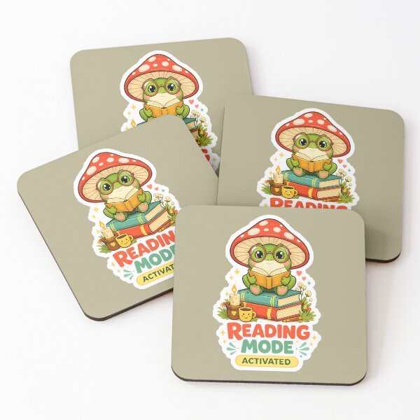 Item preview, Cozy Reading Mode Activated Frog Aesthetic Book Lover designed and sold by Xemora.