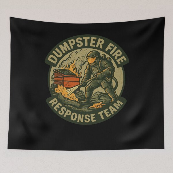 Item preview, Dumpster Fire Response Team Badge designed and sold by SiarheiYur.