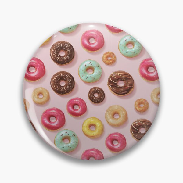 Artikelvorschau, Lebendiges Donut-Muster, süße Leckerei, Feinschmecker-Design entworfen und verkauft von NicolasGlowArt.