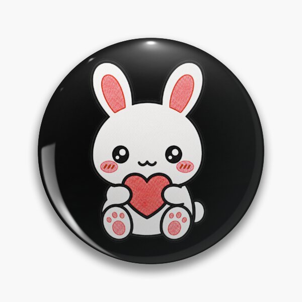 Item preview, Amor de conejito sonrojado – Lindo diseño de corazón de conejo kawaii designed and sold by ColorSplash123.