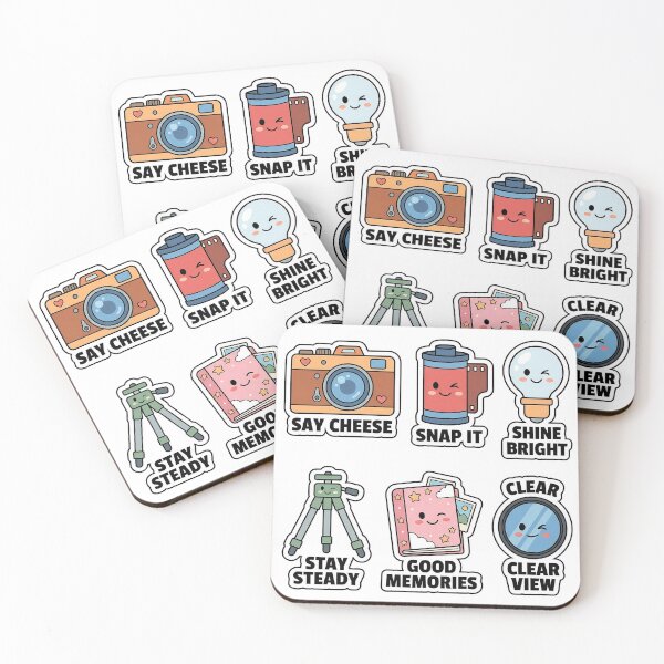 Item preview, Kawaii Retro Camera Sticker Pack - Cute Photo & Film Doodles designed and sold by SimpleP.