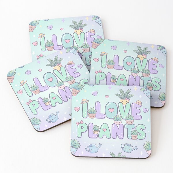 Item preview, I Love Plants Kawaii Pattern designed and sold by Itsheartshop.