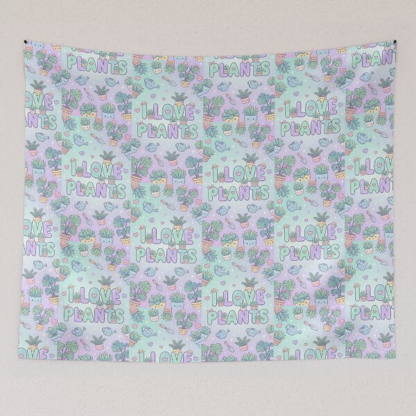 Item preview, I Love Plants Kawaii Pattern designed and sold by Itsheartshop.