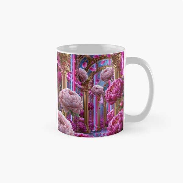 Item preview, Neon Peony Cathedral – Rococo Punk Floral Fantasy designed and sold by VelvetThornsArt.