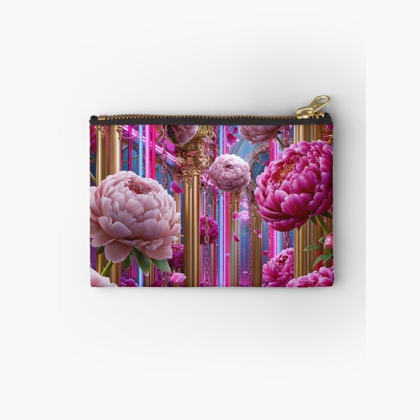 Item preview, Neon Peony Cathedral – Rococo Punk Floral Fantasy designed and sold by VelvetThornsArt.
