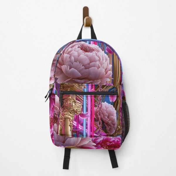 Item preview, Neon Peony Cathedral – Rococo Punk Floral Fantasy designed and sold by VelvetThornsArt.