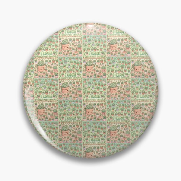 Item preview, I Love Succulents Kawaii Pattern designed and sold by Itsheartshop.