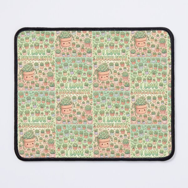 Item preview, Me encantan las suculentas (patrón kawaii) designed and sold by Itsheartshop.