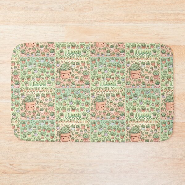 Item preview, I Love Succulents Kawaii Pattern designed and sold by Itsheartshop.