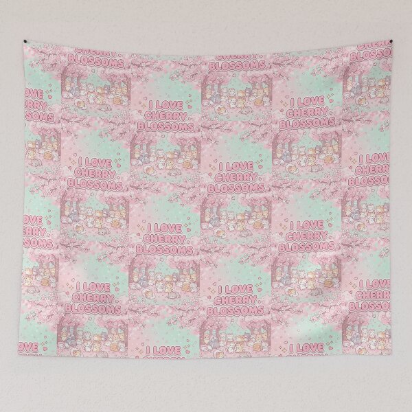 Item preview, I Love Cherry Blossoms With Cats designed and sold by Itsheartshop.
