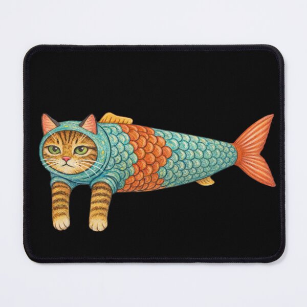 Item preview, Catfish - A jaded cat in a ridiculous fish costume designed and sold by SpookyShadesLab.