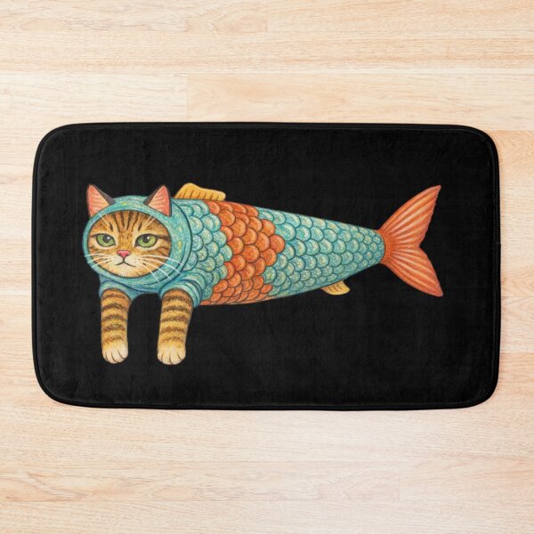 Item preview, Catfish - A jaded cat in a ridiculous fish costume designed and sold by SpookyShadesLab.