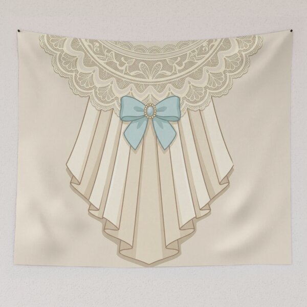 Item preview, Victorian Lace Collar Aesthetic with Pastel Blue Bow designed and sold by MAGICKEY2024.