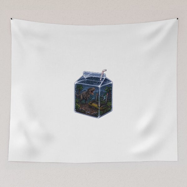 Item preview, Jurassic Park Milk Carton Pixel Art – Retro Cult Dino Scene designed and sold by Anteverse.