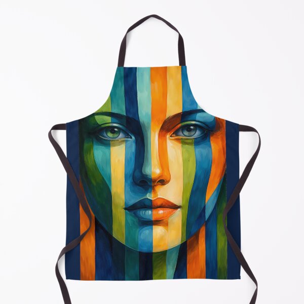 Item preview, Colorful Striped Face Portrait designed and sold by cuprum.