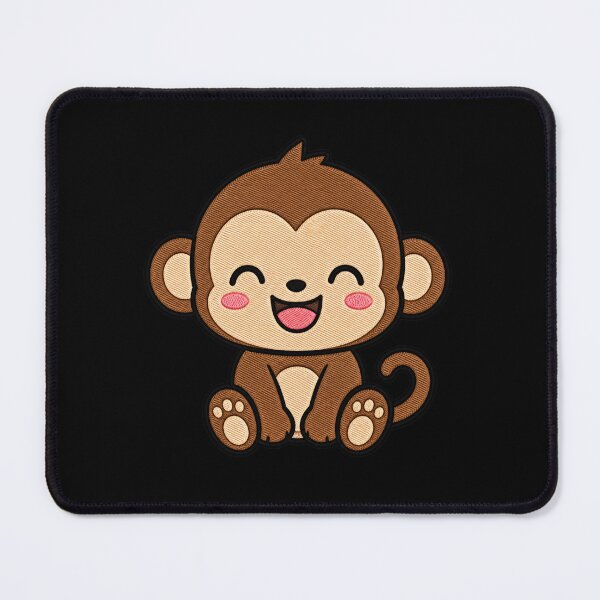 Item preview, Smiling Kawaii Monkey – Cute Happy Animal Design designed and sold by ColorSplash123.