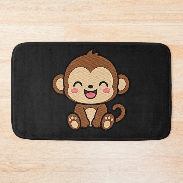 Item preview, Smiling Kawaii Monkey – Cute Happy Animal Design designed and sold by ColorSplash123.